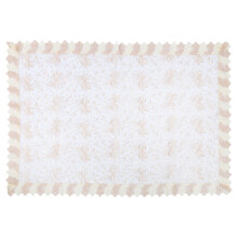(Beige 110x160cm) Round Polyester Tablecloth with Lace Beige 110x160cm