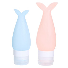 2Pcs Portable Silicone Squeeze Bottle for Cosmetics Shower Gel Lotion