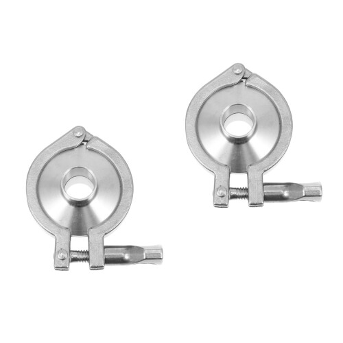 2Sets Silver Stainless Steel Kits Smooth Surface Clamp Tools 2
