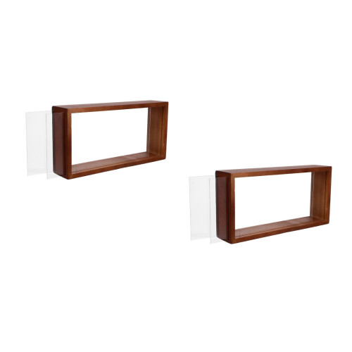 Wooden Dried Flower Display Stand With Shadow Box Case 1