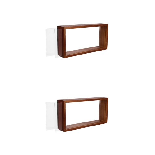 Wooden Dried Flower Display Stand With Shadow Box Case 2