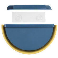 (Beige) Kitchen Folding Trash Can Hanging Rubbish Bin Dark Blue