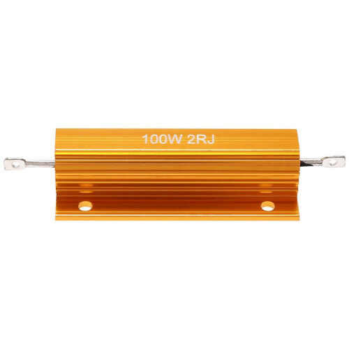 Guldbeklædt aluminiumsmodstand 100W, 2 Ohm 2R 2