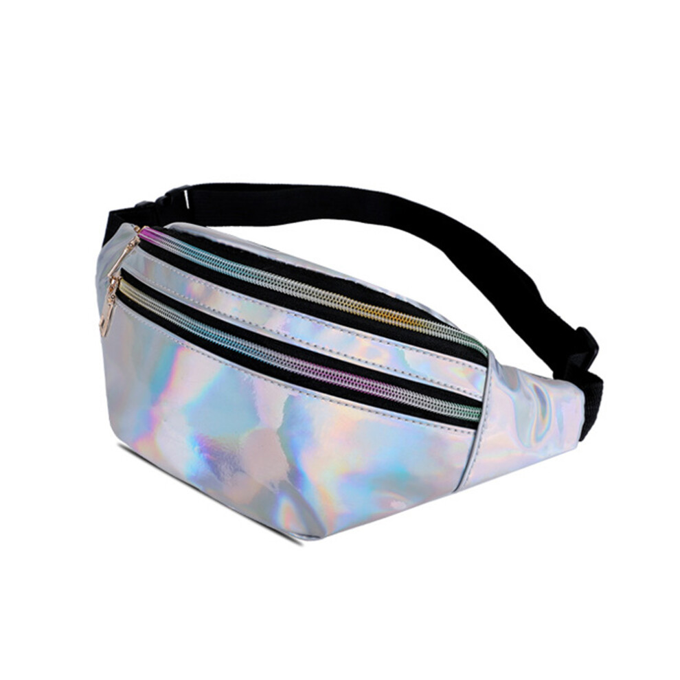 3Pcs Silver Portable Waist Chest Bag Crossbody Pouch-image-OPC-PKYC6YT-NEW