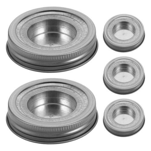 20 Pcs Metal Lid Inserts For Jar Tea Light Candles Regular Mouth 2