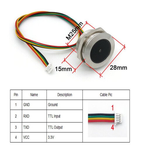 Scaner de coduri de bare GM60 1D/QR/2D Modul scaner coduri de bare QR 1