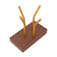 Holz-Kaffeefilterhalter mit Kupfersteg, stabil und dekorativ