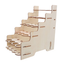 Wooden Paint Rack Organizer Multi-Slots For Model Paints And Brushes For Artists And Hobbyists Holder