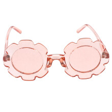 3 Pcs Transparent Frame Sunglasses For Kids Sunflower Style Pink