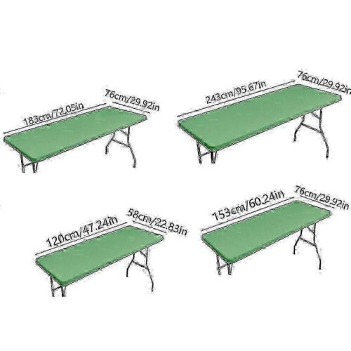 (183x76cm) Premium Washable Folding Picnic Table Cloth Protector for Outdoor Patio Rectangle Tablesd 2