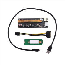 M2 till USB3.0 PCIE 16X 1X-förlängare med strömförsörjning