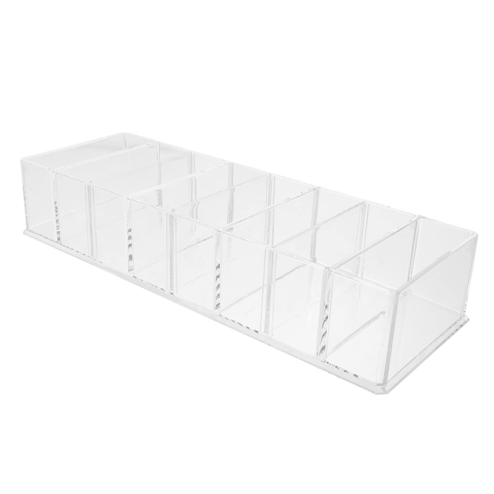 Household Eyeshadow Organizer Transparent Makeup Storage Container With Divided Compartments Compact For Dressers