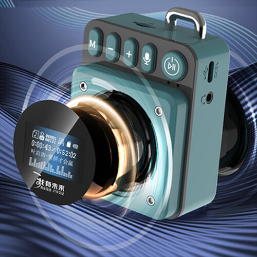 Mini Portable Bluetooth Speaker Lyrics Display Heavy Bass Soundbar B 1
