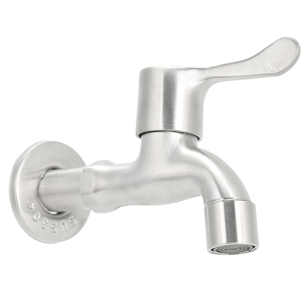 G1/2In Stainless Steel Sink Faucet Cold Water Tap Bathroom 685922986450