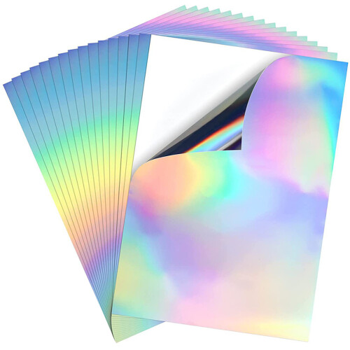 100 Sheets A4 Holographic Water Transfer Diy Decals 1