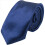 Polyester Narrow Neck Tie Skinny Solid Dark Blue Thin Necktie for Men (2inch Max Width) 6