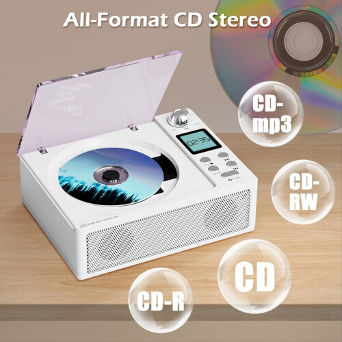 Disc CD retro portabil Bluetooth, difuzoare duble B 1