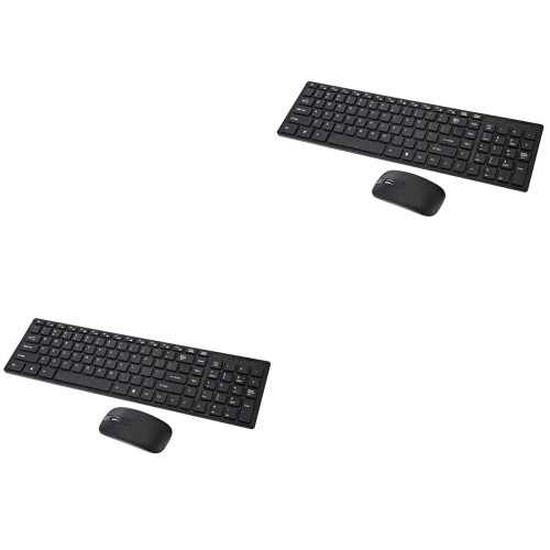 2Pcs 2.4G Wireless Keyboard And Mouse Set Ultra Thin For Home Office 2