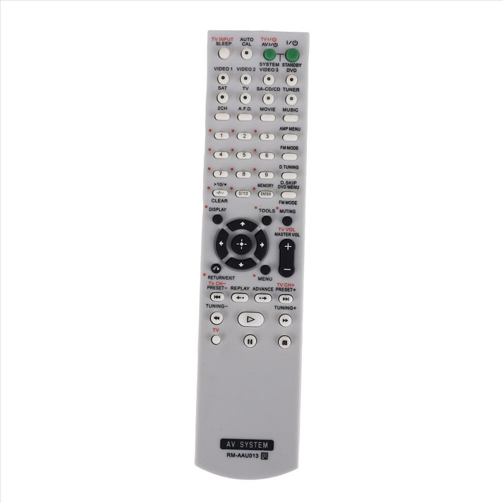 Remote Control Rm-Aau013 For Home Theater Audio/Video Receiver White 4854173754798