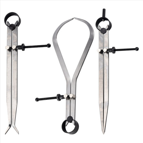 Spring Inside Outside Caliper Set 8-Inch Machinist Tools 3-Pack 2