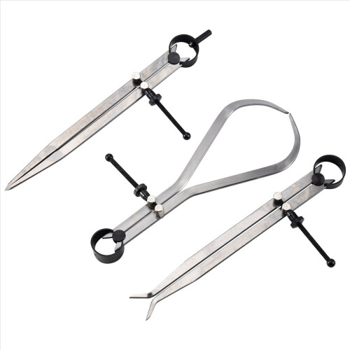 Spring Inside Outside Caliper Set 8-Inch Machinist Tools 3-Pack 1