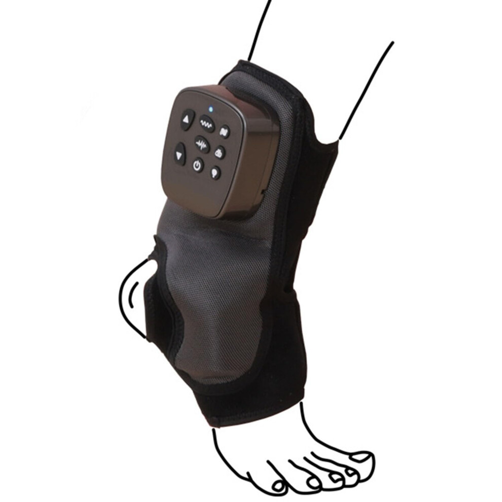 Electric Foot Ankle Massager With Heating Pad, Wireless Multifunction Massager For Tendonitis And Arthritis Pain Relief