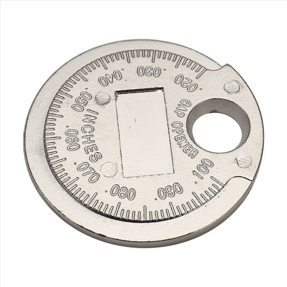 Spark Plug Space Tool Gapper Gauge- Scaled From .020Inch To .100Inch Silver 4852209383882
