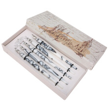 (White) 5Pcs Acrylic Pen Round Nib Comic Art Drawing Tool