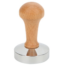 57.5mm Stainless Steel Coffee Tamper Wooden Handle