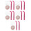 5 Sets Eyelash Stamp Lower Lash Stencil Women Eye Makeup Tool 11