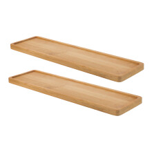 4 Pcs Bamboo Flowerpot Holder Tray Reusable Plant Saucer