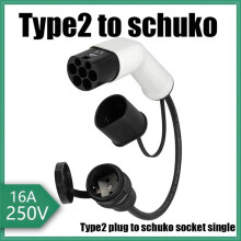 Type 2 naar Schuko 16A elektrische auto-EV-adapter Autolaadstations