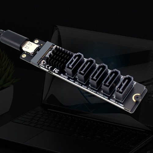 TYPE-C til SATA3.0 5-ports adapterkonverterkort 2