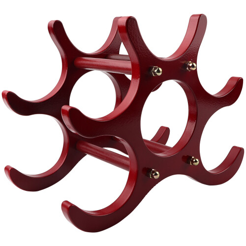 Wooden Red Wine Rack 6 Bottles 2