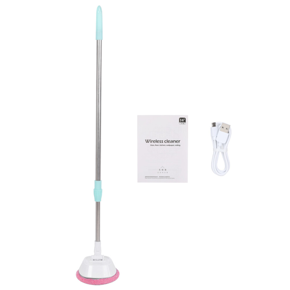 (Rose ) Electric Telescopic Cleaner Window Ceiling Floor Mop Usb Rose Red 685922990167