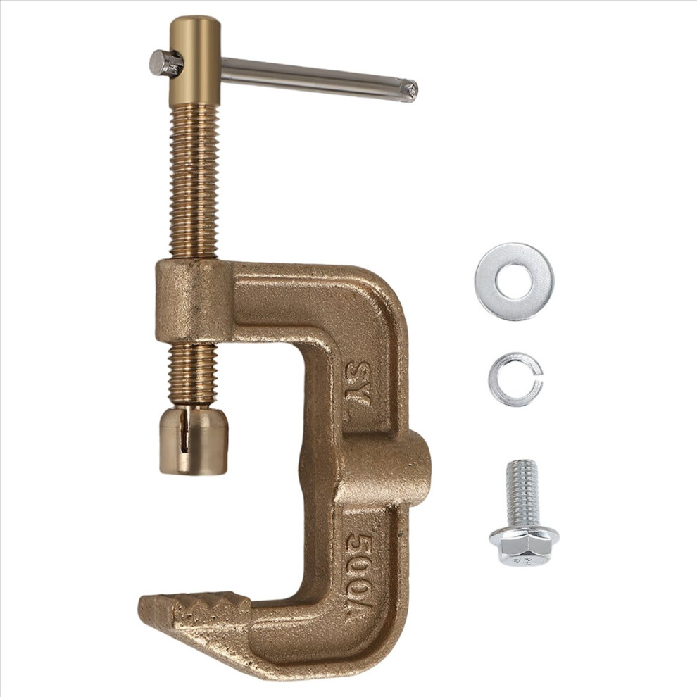 Welding Ground Clamp, 500A Current G-Type Solid Brass Ground Clamp 4853290887068