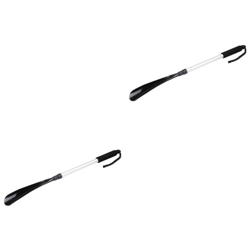 2Pcs Retractable Shoehorn Long Handle Plastic Shoe Lifter For Home 2