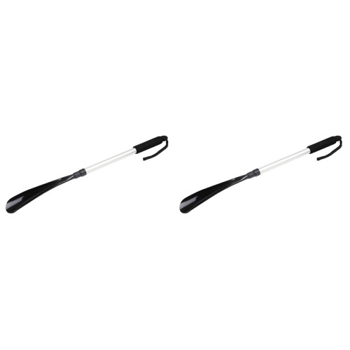 2Pcs Retractable Shoehorn Long Handle Plastic Shoe Lifter For Home 1