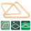 6 Pcs Pool Ball Rack: Solid Wood Triangle And 9-Ball Set 11