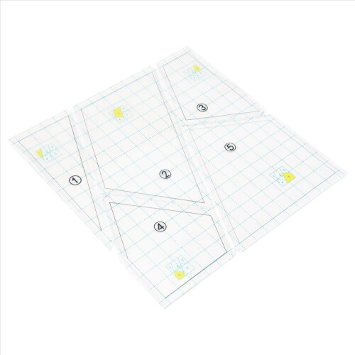 Set de 5 șabloane de matlasare, riglă pentru mașină de cusut, patchwork manual 1