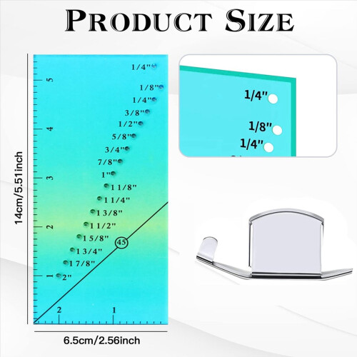 2 PCS Seam Guide Ruler with 4 PCS Magnetic Seam Guides 2