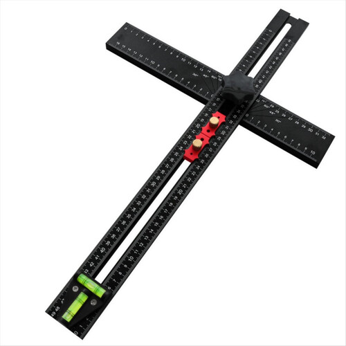 Drawer Door Hole Drilling Template Drywall T Square Ruler Adjustable 2