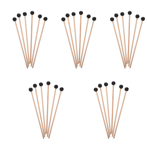 30 Pcs Wooden Rubber Mallets For Percussion Instruments 2