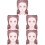 5 Sheets Reusable Face Drawing Board For Makeup Practice 8