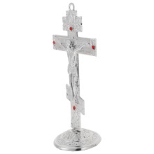 4St Zilveren Decoratief Kruis Van Metaal Met Strass Voor Muur