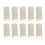 (Black) 10pcs Plastic Chicken Feeding Water Pipe Adapter Connector White 1