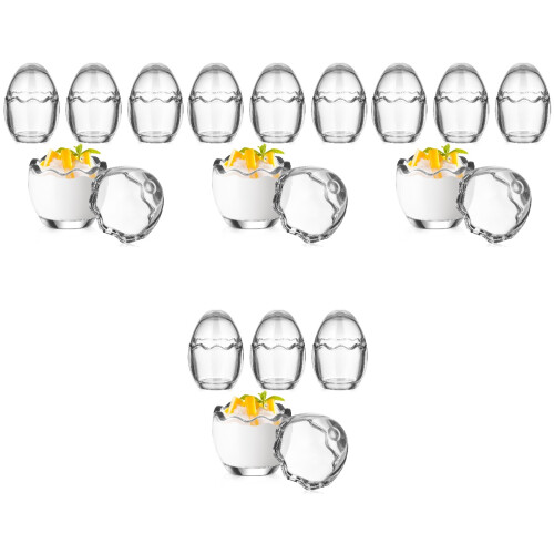 16 Pcs Heat-Resistant Glass Pudding Cups 2