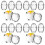 16 Pcs Heat-Resistant Glass Pudding Cups 5