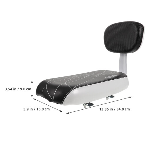 One Set Comfortable Bicycle Back Seat With Backrest And Cushion 1