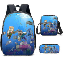 (Shoulder bag, D) KINZON  Primary And Secondary School Schoolbags  Game Peripheral Backpack Three-piece Set